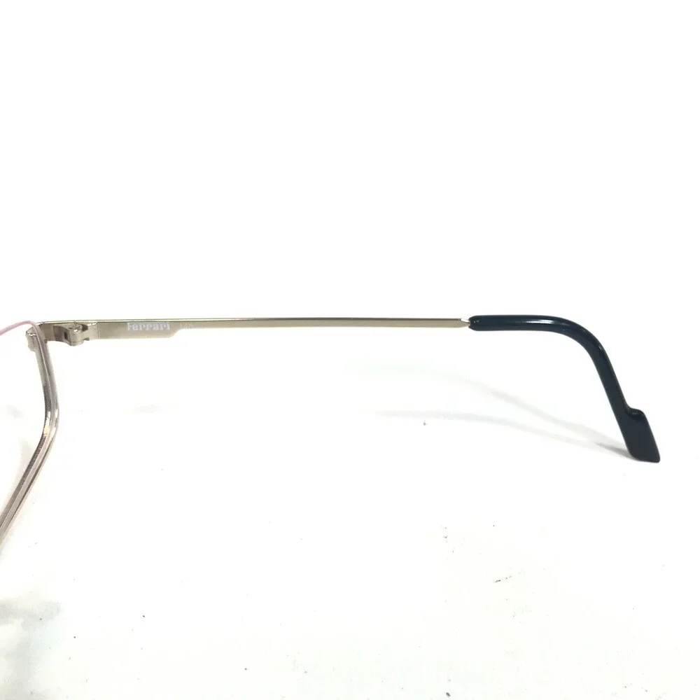 Ferrari F-16 524 Eyeglasses Frames Gold Rectangular Half Rim 54-19-145